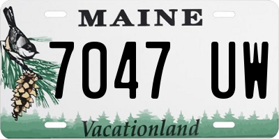 ME license plate 7047UW