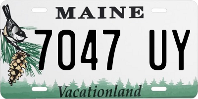 ME license plate 7047UY