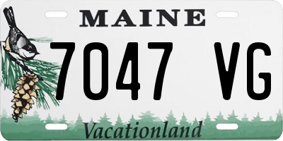 ME license plate 7047VG