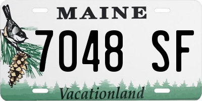 ME license plate 7048SF