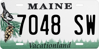ME license plate 7048SW