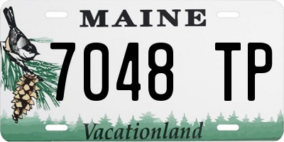 ME license plate 7048TP