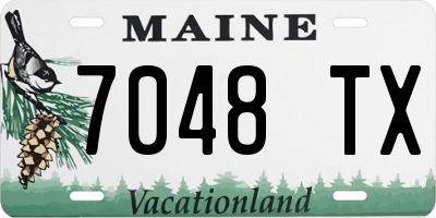 ME license plate 7048TX