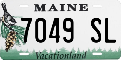 ME license plate 7049SL