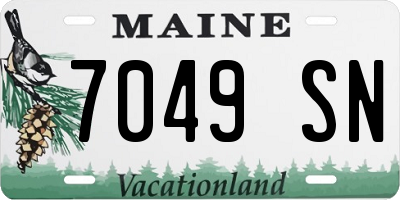 ME license plate 7049SN