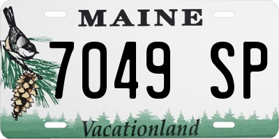 ME license plate 7049SP