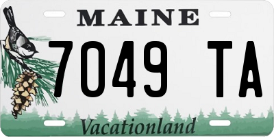 ME license plate 7049TA