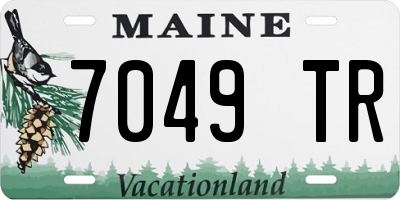 ME license plate 7049TR