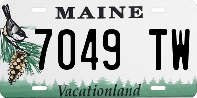 ME license plate 7049TW