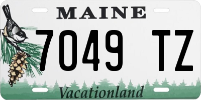 ME license plate 7049TZ