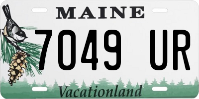 ME license plate 7049UR