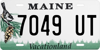 ME license plate 7049UT