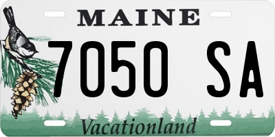 ME license plate 7050SA