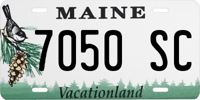 ME license plate 7050SC