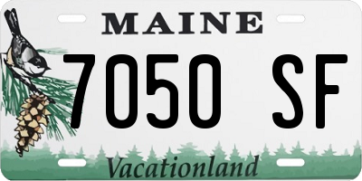 ME license plate 7050SF
