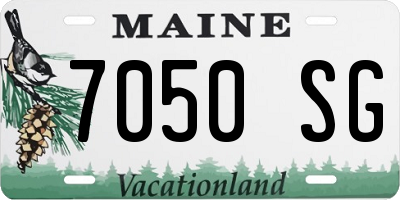 ME license plate 7050SG
