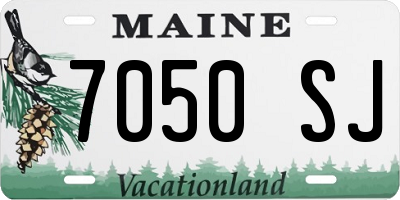 ME license plate 7050SJ