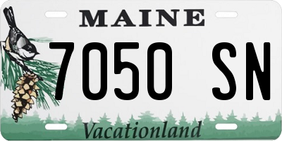ME license plate 7050SN