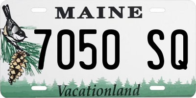 ME license plate 7050SQ