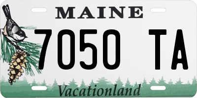 ME license plate 7050TA