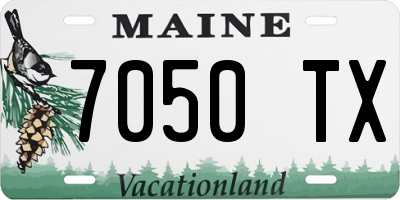 ME license plate 7050TX