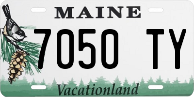 ME license plate 7050TY