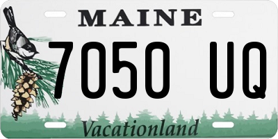 ME license plate 7050UQ