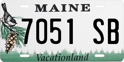 ME license plate 7051SB