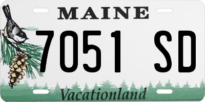 ME license plate 7051SD