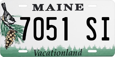 ME license plate 7051SI