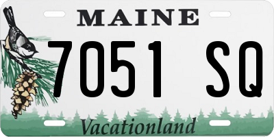 ME license plate 7051SQ