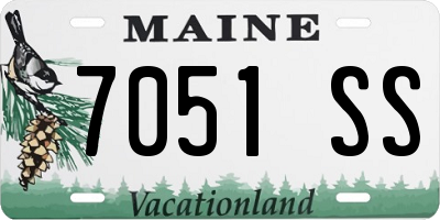 ME license plate 7051SS