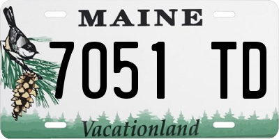 ME license plate 7051TD