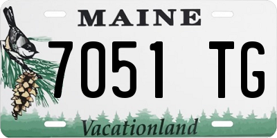 ME license plate 7051TG