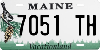 ME license plate 7051TH