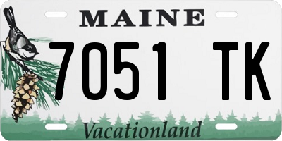 ME license plate 7051TK