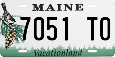 ME license plate 7051TO