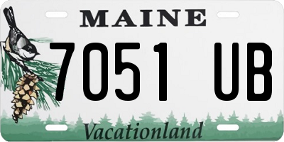 ME license plate 7051UB