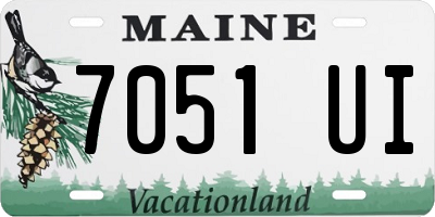 ME license plate 7051UI