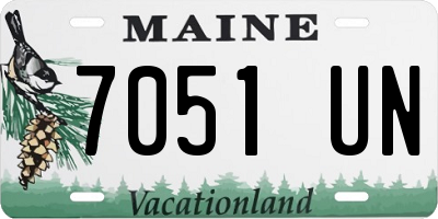 ME license plate 7051UN