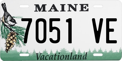 ME license plate 7051VE