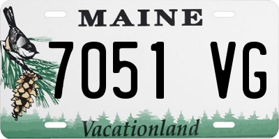 ME license plate 7051VG