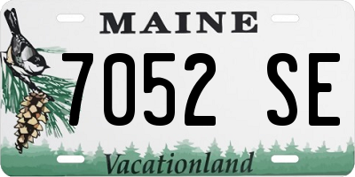 ME license plate 7052SE