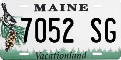 ME license plate 7052SG