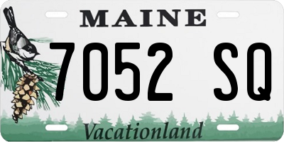 ME license plate 7052SQ
