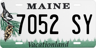 ME license plate 7052SY
