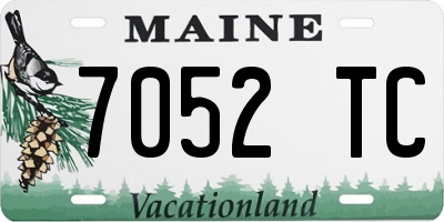 ME license plate 7052TC