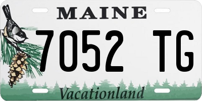 ME license plate 7052TG