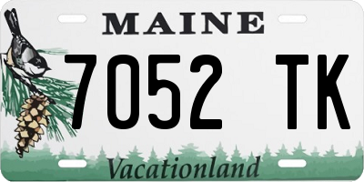 ME license plate 7052TK