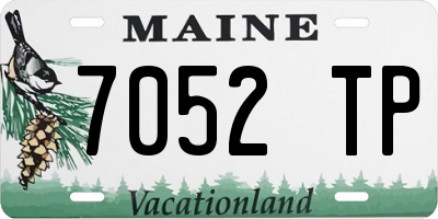 ME license plate 7052TP